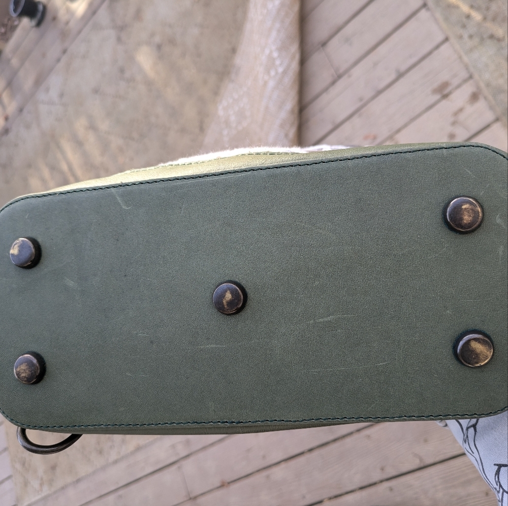 Nena & Co. Green Leather Backpack Strap - Picture 3 of 7